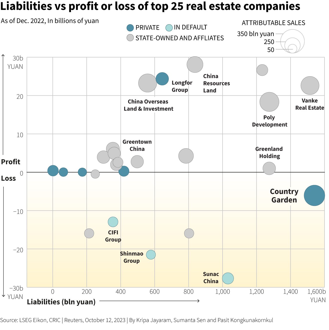 مسؤوليات وأرباح / خسائر أكبر 25 شركة