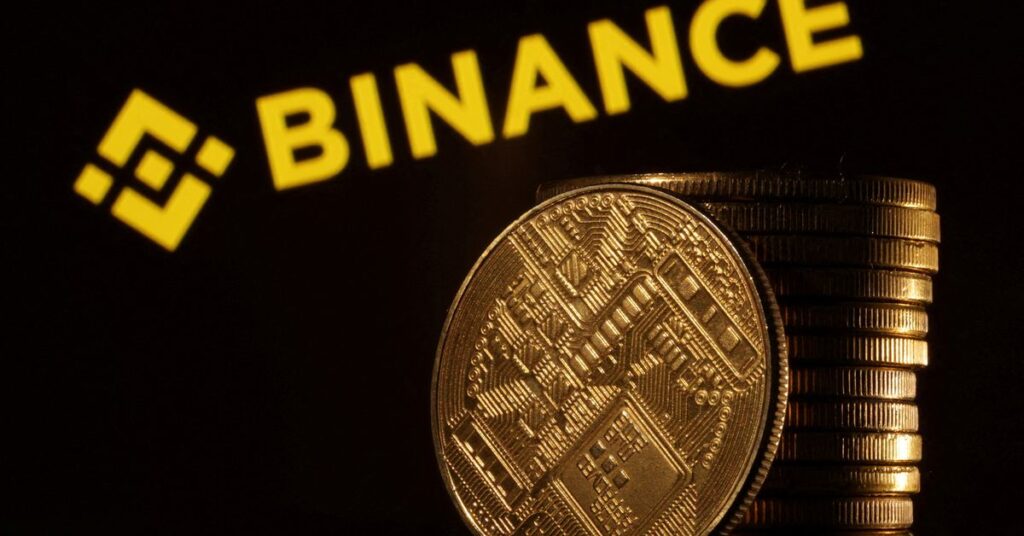 Illustration shows Binance logo