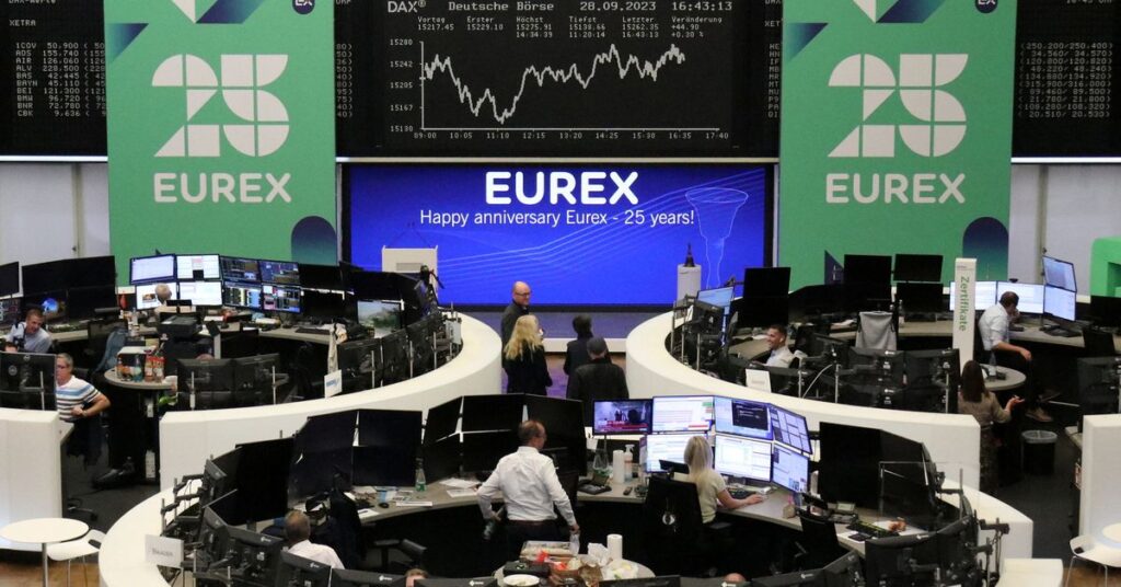German share price index DAX graph is pictured at the stock exchange in Frankfurt