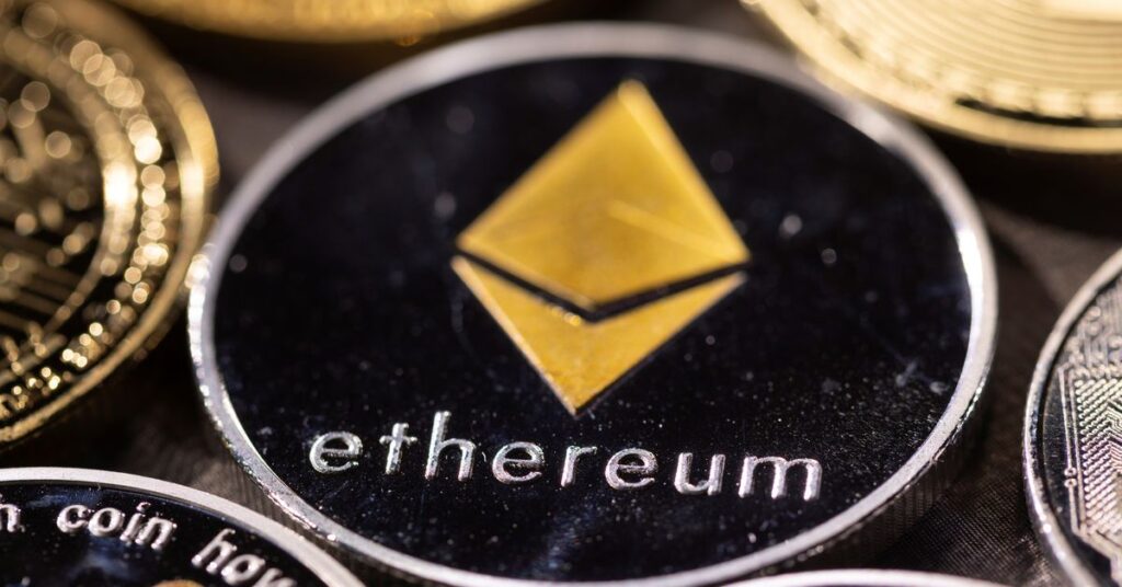Illustration shows representation of Ethereum