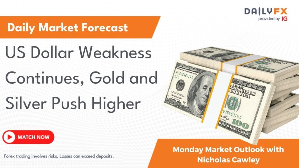 استمرار ضعف الدولار الأمريكي وارتفاع الذهب والفضة