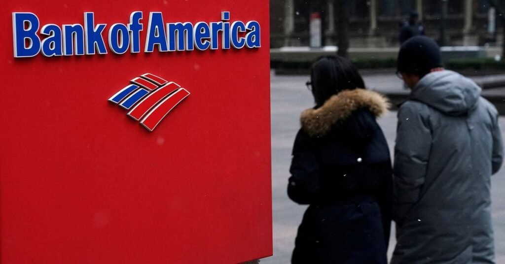A Bank of America logo is pictured in the Manhattan borough of New York City