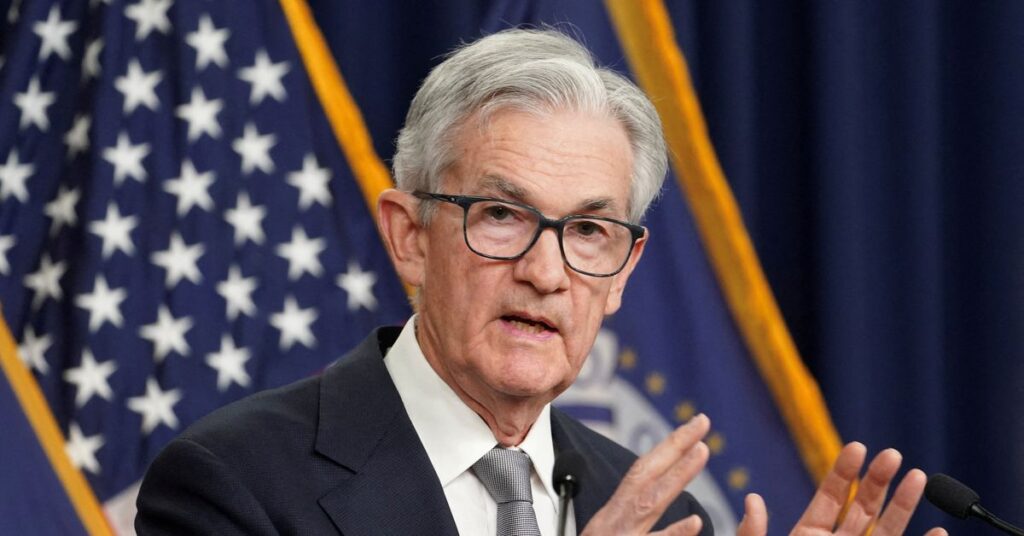 Federal Reserve Chairman Jerome Powell speaks at a press conference in Washington