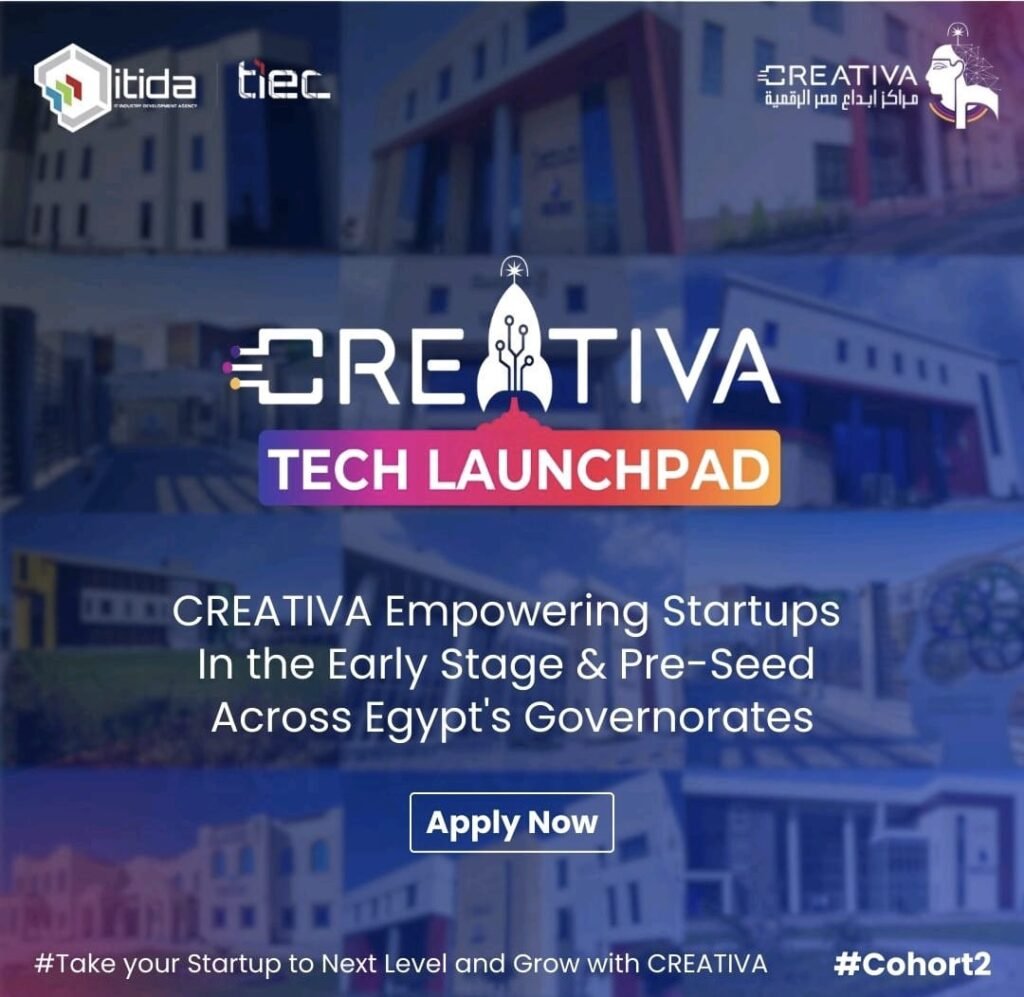 «كريتيفا» تعلن فتح التقديم للدفعة الثانية من برنامج «Tech Launchpad» لدعم الشركات الناشئة في المحافظات «كريتيفا» تعلن فتح التقديم للدفعة الثانية من برنامج «Tech Launchpad» لدعم الشركات الناشئة في المحافظات